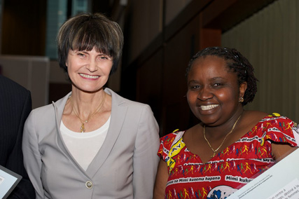 Justine Masika Bihamba et Micheline Calmy-Rey