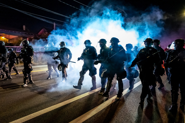 Police George Floyd protests Portland 2020 shutterstock 1794791068