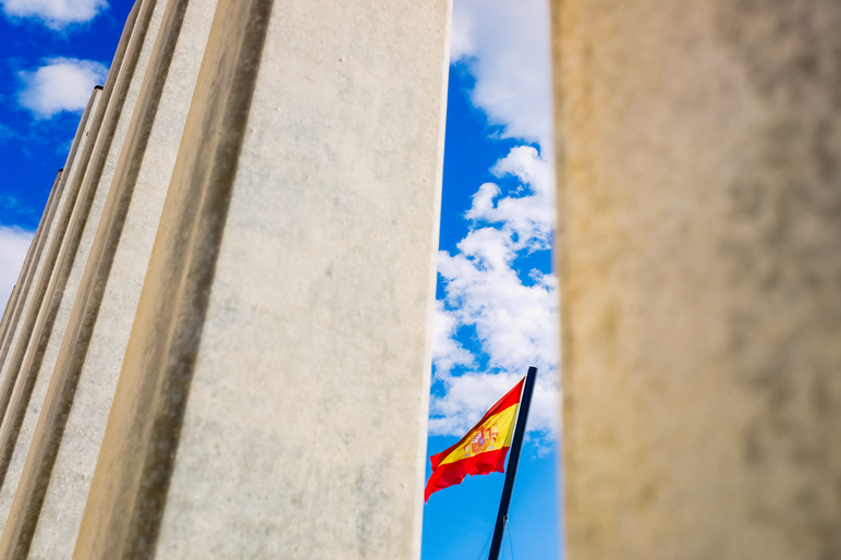Melilla border control Spanish flag shutterstock 1551170405