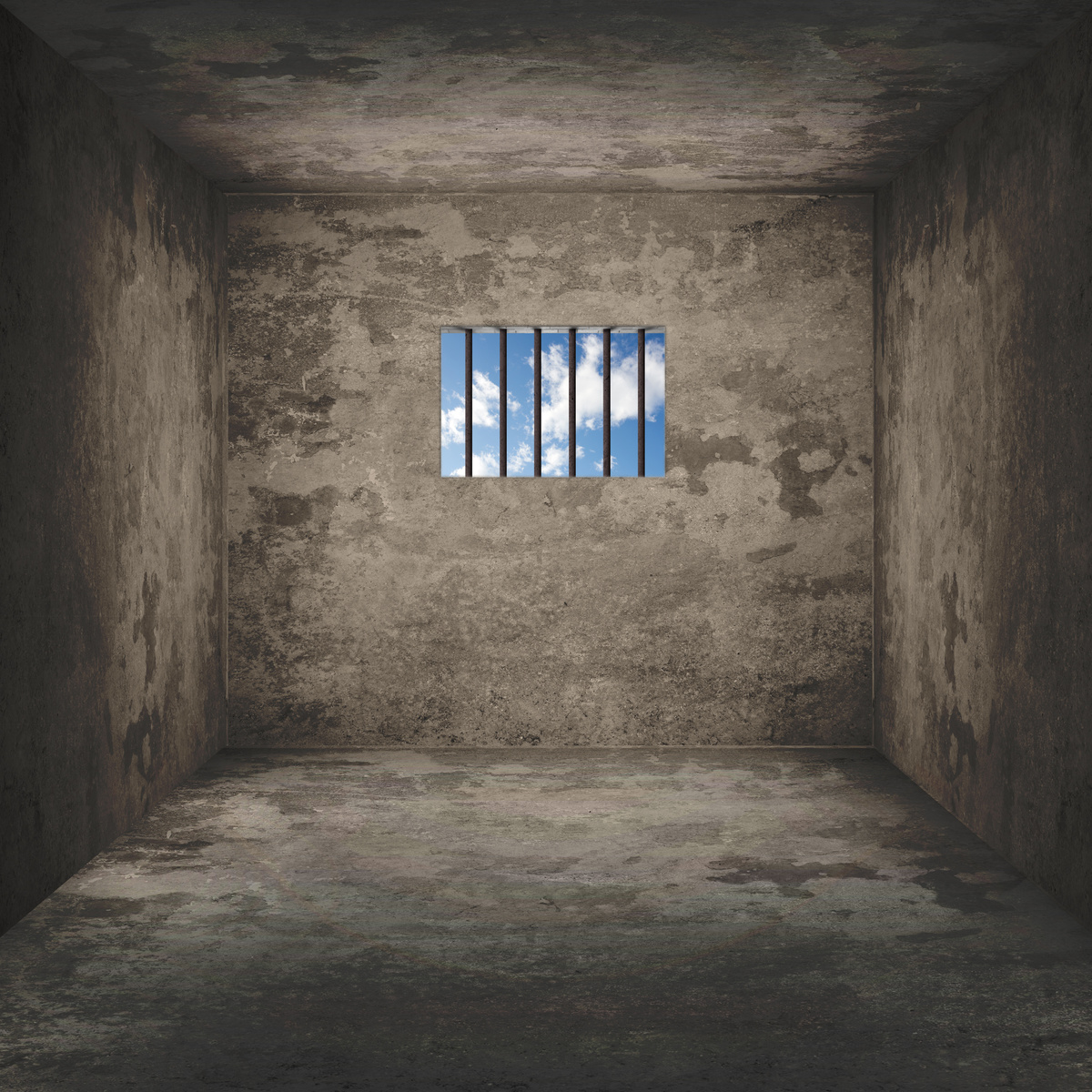 Background dark prison cell