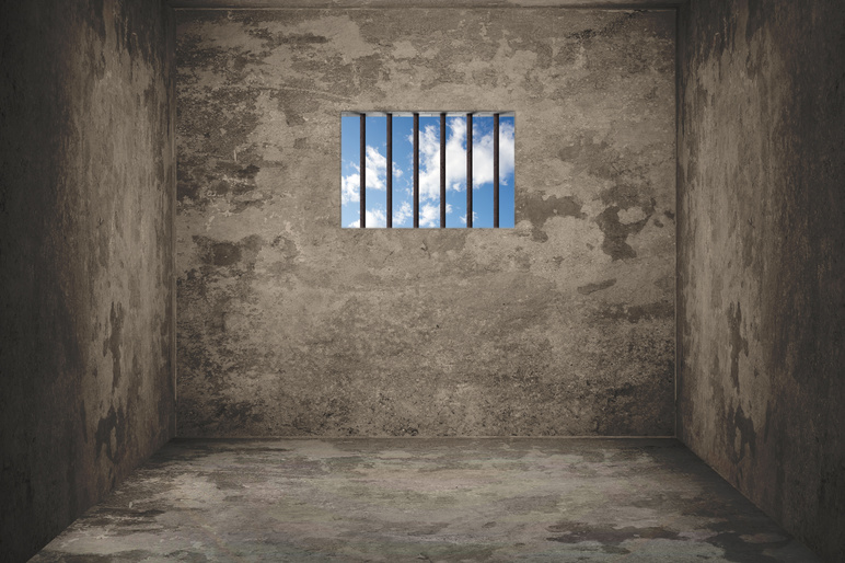 Background dark prison cell