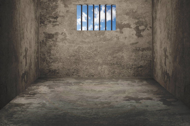 Background dark prison cell